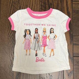 Barbie White Tee with Pink Accents